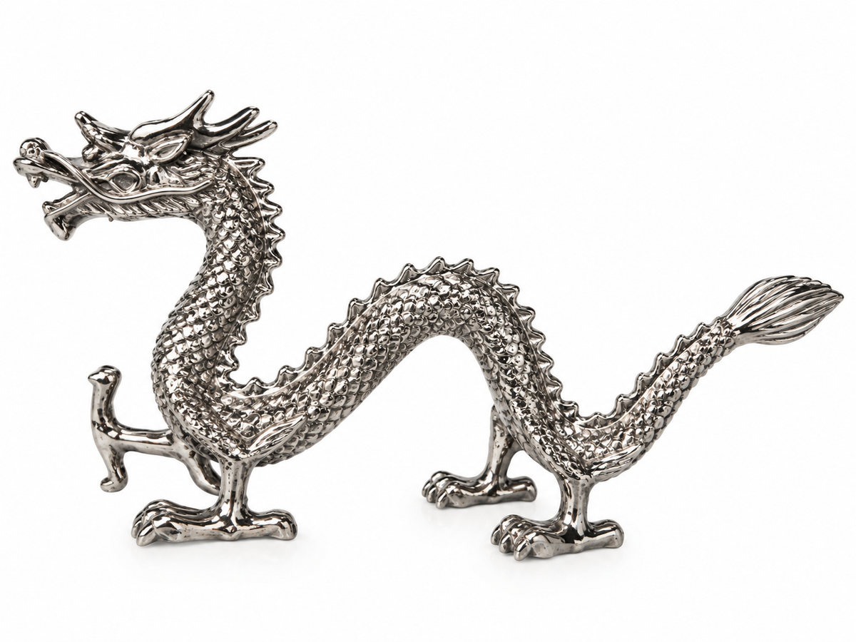 Chinese Dragon Decorative Figurine – Gold Finish & Silver Finish