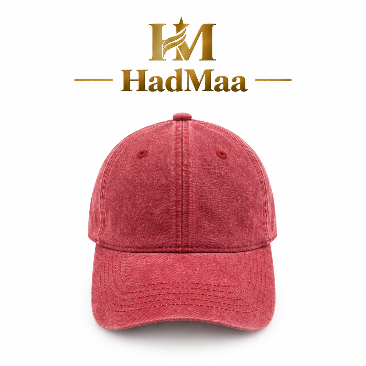 HadMaa Vintage Washed Cotton Cap – Unisex Adjustable Baseball Cap
