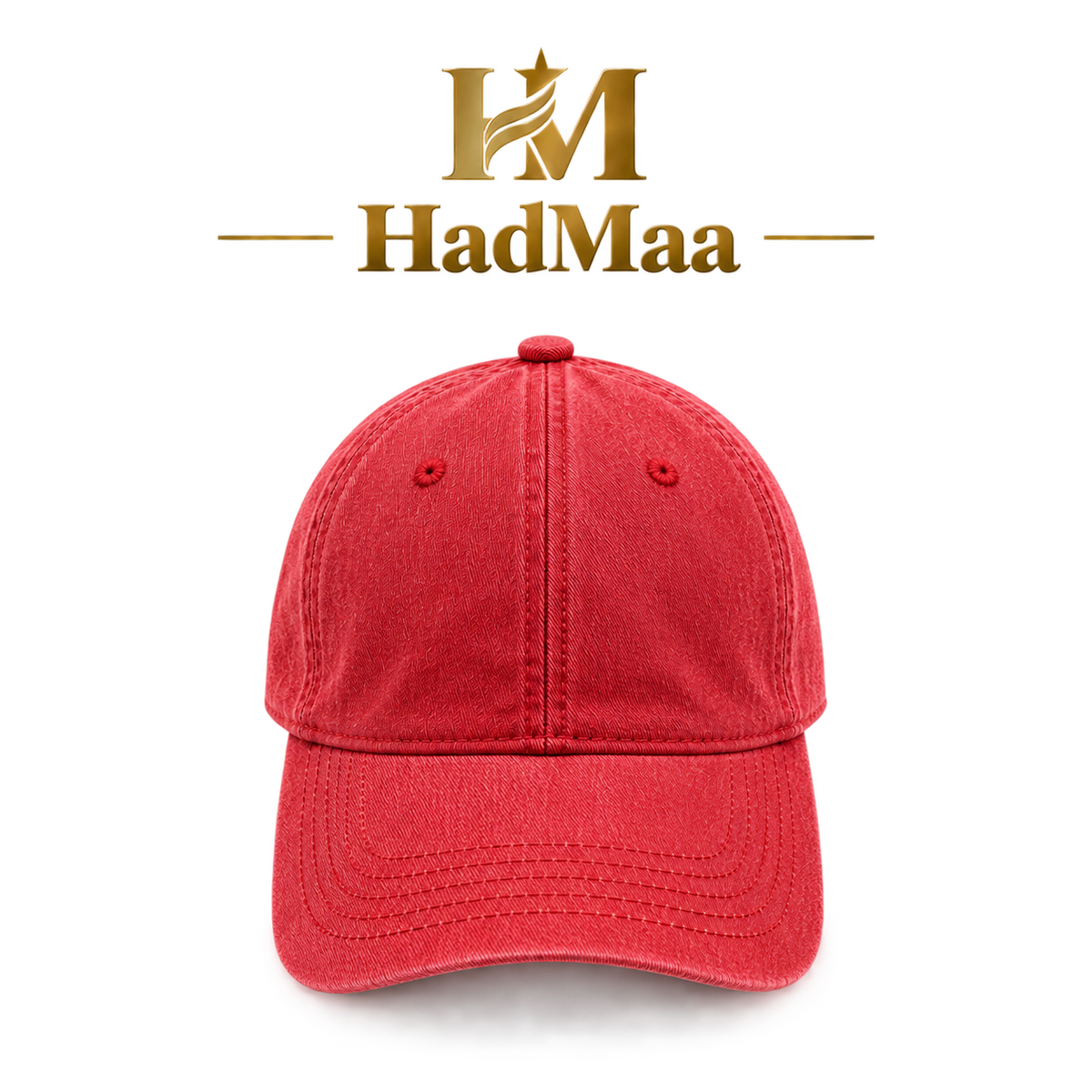 HadMaa Vintage Washed Cotton Cap – Unisex Adjustable Baseball Cap