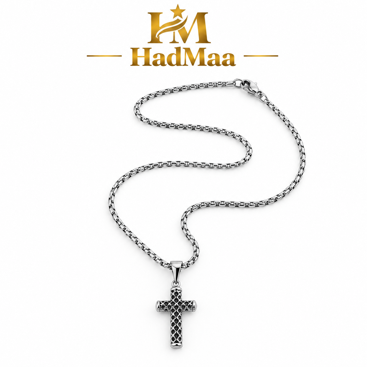Stainless Steel Cross Pendant Necklace – Unisex Christian Jewelry